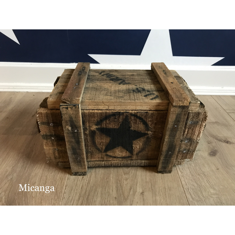 Legerkist ster naturel middel groot