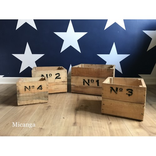 Fruitkisten no 1 t/m 4 set